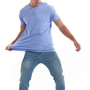 Camiseta estampada de manga corta con hombros caídos y cuello redondo para hombre, ropa de calle a granel, ropa mixta, camisetas con patrón personalizado - Product Image 5