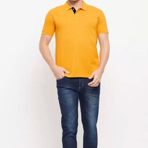 Polo de tela cómoda de calidad 100% de ajuste clásico a la moda personalizada, Polo de diseño único para hombre en polo de Color sólido - Product Image 4