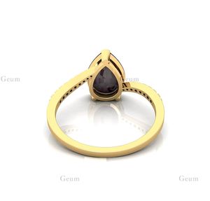 แหวนอัญมณีมอร์แกไนท์สีชมพูทอง14K แหวนหมั้นเพชรธรรมชาติแหวนแต่งงานออกแบบอย่างสวยงามแหวนเครื่องประดับชั้นดี - Product Image 5
