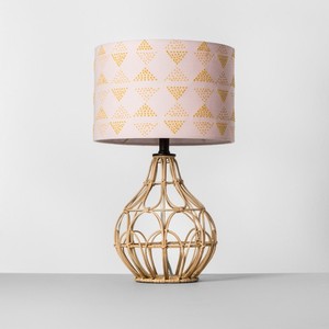 Lámpara de Mesa Artesanal de Mimbre Personalizada con Luz LED Blanca Cálida, Diseño Creativo para Decoración del Hogar y Hoteles - Product Image 2
