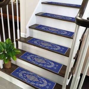 พรมสีฟ้า, พรมสีเทา, พรมเหรียญ, พรมจางหายไป, พรมที่ทันสมัย, พรมพิมพ์3D, goblen - Product Image 2