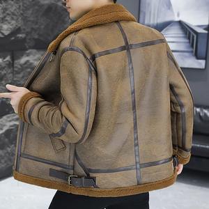 Chaqueta de cuero negro a prueba de viento de alta calidad para hombre - Product Image 4