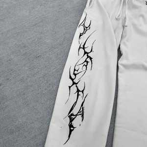 OEM Vêtements de rue pour hommes de haute qualité 100% coton Flare sérigraphié Survêtement surdimensionné avec capuche Plus Size Option - Product Image 6