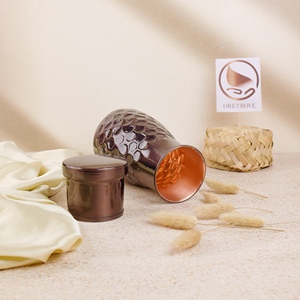 Diamant Noir Fabriqué À La Main 950ml Pur Cuivre Cuisine Récipient D'eau Écologique Verres En Vrac En Gros Taille Standard - Product Image 2