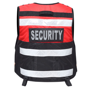 حارس أمن عالي الوضوح حركة المرور في الهواء الطلق متعددة جيب سترة عاكسة للرجال مع شعارك - Product Image 6