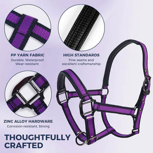 Concevez votre propre licol pour cheval en nylon imprimé coloré à bas prix / Licols pour cheval faciles et confortables à porter - Product Image 5