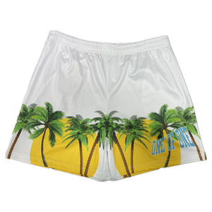 Logotipo personalizado hombres gimnasio corto en blanco deportes Jogger nadar playa hombre verano malla corto sudor pantalones cortos para hombres sudor corto - Product Image 3