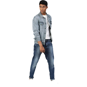 Chaqueta vaquera para hombre, moda fresca, Chaquetas vaqueras para hombre, vaquero informal para la temporada de invierno, uso, chaqueta vaquera para hombre de talla OEM - Product Image 6