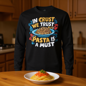 T-shirt à manches longues In Crust We Trust Pasta Party - Produit promotionnel - Product Image 3