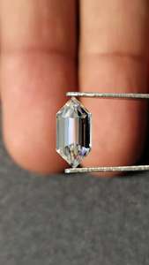 Moissanite hexagonale allongée incolore pour la fabrication de bagues, pierres lâches certifiées GRA, fabricant d'Inde - Product Image 3