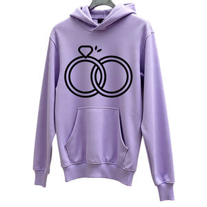 Sudadera con Capucha Lavanda con Estampado de Vidrio, Unisex, Informal, de Algodón Tejido, con Bolsillo Frontal, para Otoño - Product Image 2