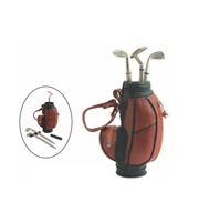 REGAL INCORPORATION Porte-stylo de luxe en métal, design triangulaire, impression UV, taille personnalisable, en forme de kit de golf