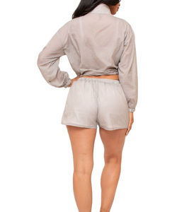 Survêtement d'hiver pour femmes personnalisé, sport de plein air, 100% polyester, imperméable, coupe-vent, imprimé par transfert thermique, séchage rapide - Product Image 5