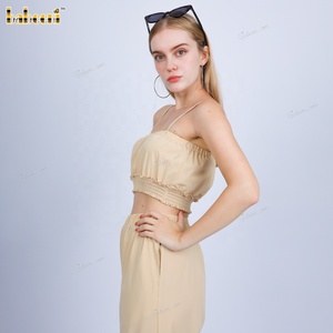 Conjunto de 2 Piezas para Mujer, Top Corto sin Mangas con Volantes y Pantalones Cortos, Cortavientos LD01, Ecológico, Transpirable, Certificado OEKO-TEX Flame - Product Image 5