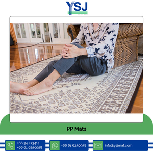 Thailand Origin Supplier of Standard Quality Modern Design 100% Recycled Outdoor Carpet Plastic Polypropylene Woven Mats - Product Image 5