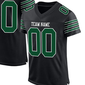 Maillot de football rétro vintage pour homme 100% personnalisé, noir, en maille ample, à manches courtes et techniques d'impression - Product Image 4