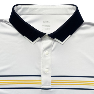 Camiseta de Golf Deportiva de Manga Corta para Hombre, de Alta Calidad, Tejido de Punto de Poliéster y Elastano, Secado Rápido, Estampado Digital, con Cierre, 180g - Product Image 4