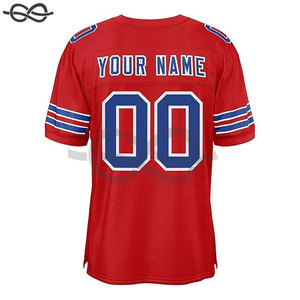 Personalizado Boxy Mens Fútbol Moda Lujo Oversize Malla Jersey Algodón Poliéster Mezcla Vintage Fútbol Americano Camiseta - Product Image 3