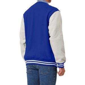 Patchs de broderie personnalisés Veste Letterman pour hommes Baseball Street Veste universitaire à manches en cuir grande taille Veste OEM pour hommes - Product Image 3