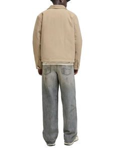 เสื้อแจ็คเก็ตทำงานผู้ชาย แบบสั่งทำพิเศษ ผ้าคอตตอนหนาบุด้วยผ้าดิกกี้ แจ็คเก็ตผ้าแคนวาสแบบมีซิปสำหรับทำงาน สำหรับผู้ชาย - Product Image 4