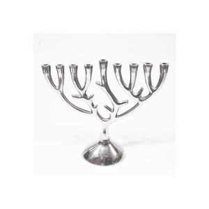Classy Jewish Hanukkah Menorah Stylish Design Customized Aluminium <b>Candelabra</b> Use for Restaurant Decoration in Bulk - Product Image 1