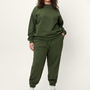 Premium Quality Heavy-<b>Weight</b> Casual <b>Women's</b> Sweat Suits Custom Color Winter Breathable Quick Dry 100% Cotton Long <b>Set</b> Solid - Product Image 3
