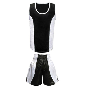 Logo professionnel sur mesure unisexe Kick Boxing uniforme compétition activités gilet Shorts transfert de chaleur Arts martiaux porter - Product Image 1