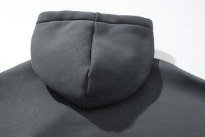 Sudaderas con capucha de lana de mezcla de algodón de punto de peso medio para hombre de gran tamaño, sudaderas de invierno con estampado de bolsillo frontal, tallas para primavera - Product Image 3