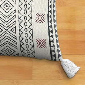 My Pillow Block Printed Pillow Cases Outdoor <b>Cushion</b> <b>Cover</b> 100% Cotton <b>Cushion</b> <b>Cover</b> Handmade <b>Cushion</b> <b>Covers</b> <b>Designer</b> Pillows - Product Image 4