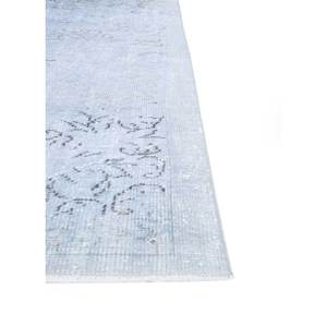 Alfombra Vintage de Lana Azul Anudada a Mano para Entrada, Sala de Estar, Pasillo, Dormitorio, Diseño de Medallón Rectangular Abstracto para Adolescentes - Product Image 4