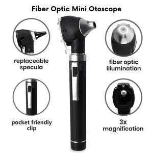 Mini otoscopio LED Alcance del oído Juego de instrumentos médicos eléctricos negros para exámenes precisos del oído - Product Image 2