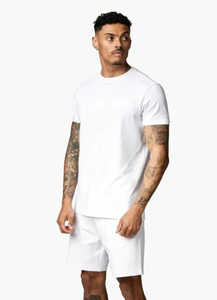 Conjunto de 2 piezas de algodón transpirable estilo callejero unisex, camiseta de verano informal para hombre, pantalones cortos transpirables lavados para mayor comodidad - Product Image 6