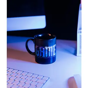 Gameration One More Life Mug à effet thermique, bouteille d'eau intelligente avec affichage de la température pour usage au bureau, avec couvercles - Product Image 3