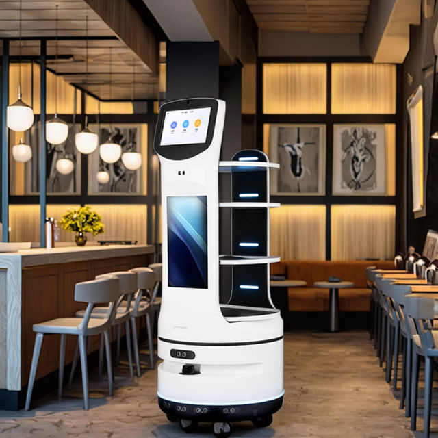 New Four-layer Autonomous Commercial Delivery Robot GPS Navigation 40KG Payload 60L Storage Food Service Advertising Display
