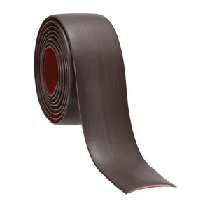 Tira de transición de suelo autoadhesiva moderna, 6,6 'x 1,6 ", diseño de roble rojo de vinilo, embellecedores de suelo de aluminio de PVC, accesorios para zócalos - Product Image 1
