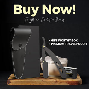 Rasoir droit Rasoirs à lame unique pour hommes Rasoir professionnel à bord droit Acier inoxydable Noir - Product Image 4