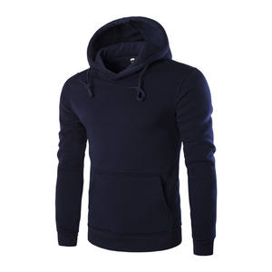 Sweats à capuche en tricot 100% coton de couleur unie pour hommes Sweat-shirt imprimé en relief et bouffant avec techniques brodées - Product Image 6