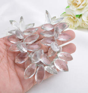 Collier en perles de marquise facettées en améthyste verte, pierre précieuse naturelle, 1 brin pour la fabrication de bijoux fins - Product Image 5