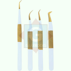 แหนบถอนขนตาสแตนเลสสำหรับใช้ในด้านความงามแหนบปลายแหลมปรับโลโก้ได้ตามต้องการ - Product Image 1