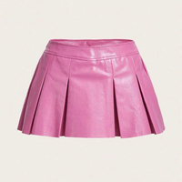Jupe trapèze vintage en cuir véritable de qualité supérieure pour femme, anti-plis, personnalisable (logo, couleur, taille) – Vente en gros