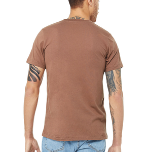 T-shirt unisexe respirant en coton jersey uni pour homme, sérigraphie, été - Product Image 3