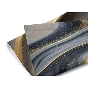 Serviette carrée en lin brodée à la main, motif Cascade de Veines Dorées, compressée, pour la maison, les voyages, la plage, la salle de bain, la cuisine, cadeau pour enfant - Product Image 2