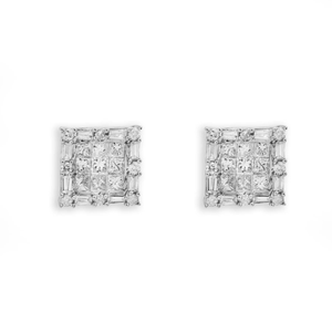 Glamorous Latest Pattern in <b>Earrings</b> With 925 Sterling Silver Natural Diamond Fully <b>Studded</b> Diamond <b>Earrings</b> for <b>Men</b> and Women - Product Image 6