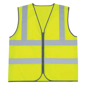 Gilet de sécurité pour homme avec fermeture éclair, multi-poches, respirant, vêtements de travail en plein air, vestes à haute visibilité, gilet réfléchissant - Product Image 5