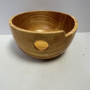 El último cuenco de hilo de madera para ganchillo, cuenco de tejer de madera de gran tamaño, 7 "x 4" pulgadas, producto de uso y venta hecho a mano, estilo japonés - Product Image 6