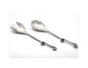 Serveur de salade de table Serveur de salade en métal argenté de la meilleure qualité Décoratif fait à la main Décoratif Hôtel & Restaurant Couverts - Product Image 1