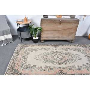 Tapis Patchwork Brun Beige Traditionnel 3.7X7.1 pieds Viscose Laine Rectangle Couloir Conception Latex Support Chevet Modèle pour Vivre - Product Image 2