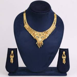 Collares de formación chapados en oro Ocasión tradicional y especial Regalo de boda para mujer Cobre y Latón chapado en oro laminado - Product Image 2