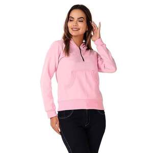 Definido por el usuario puro diseño de logotipo pesado OEM Sudadera con capucha Super sudaderas con capucha media cremallera kagaroo bolsillos mujeres sudaderas con capucha - Product Image 1
