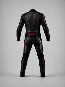 Black <b>Summer</b> Biker Moto Leather <b>Motorcycle</b> Racing Suit <b>Jacket</b> and Trousers Set Breathable Waterproof Protective Riding Gear - Product Image 3